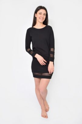 Черное платье туника 1103-35