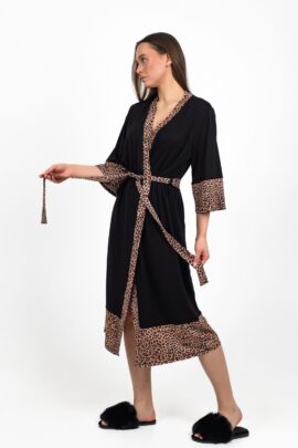 Жіночий халат з леопардовим принтом 1380-92