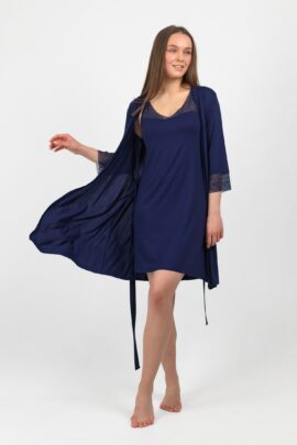 Жіночий комплект халат+сорочка 1500-92